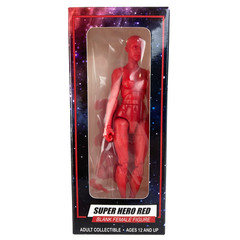 Vitruvian H.A.C.K.S. Superhero Red Blanks Female Action Figure – 1/18 Scale