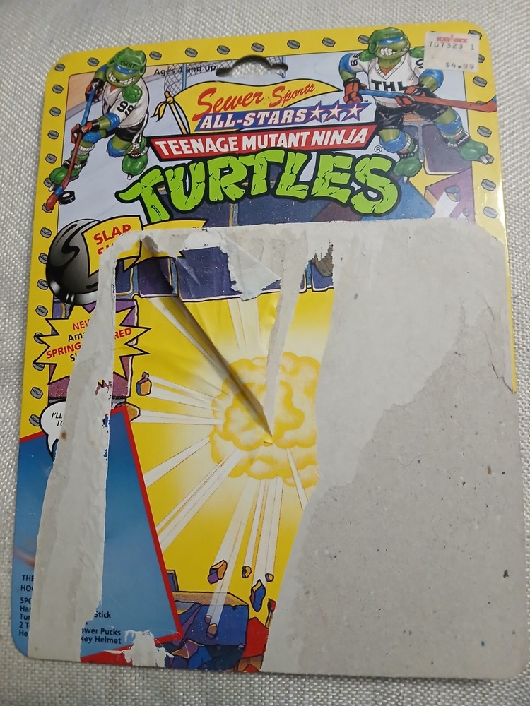 Tmnt Slap Shot Leo Teenage Mutant Turtles Leonardo Bio Card Back Hockey Rink