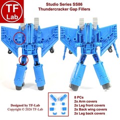 Studio Series Movie SS86 Thundercracker Upgrade Kit Gap Fillers Transformers