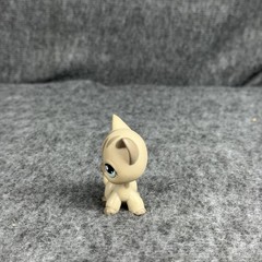 Littlest Pet Shop Beige Grey Cat #468 Figure Hasbro Blue Eyes 2004 LPS Toy