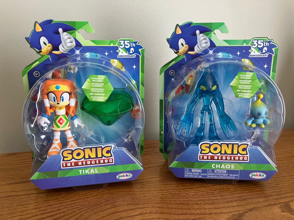 Jakks Pacific Sonic 35th Anniversary TIKAL & CHAOS Action Figures