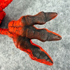 Skeleton Dinosaur Figure Red Black Crackle T-Rex 7” Posable Action Toy Zuru