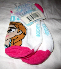 Unisex Frozen Princess Anna Pink and White Dress up Socks Size:6-8-New!AR5S