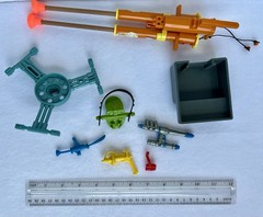 Vtg 1980’s-90’s TMNT Action Figure Parts & Accessories Lot 8 Pc Pre Owned 5.5oz