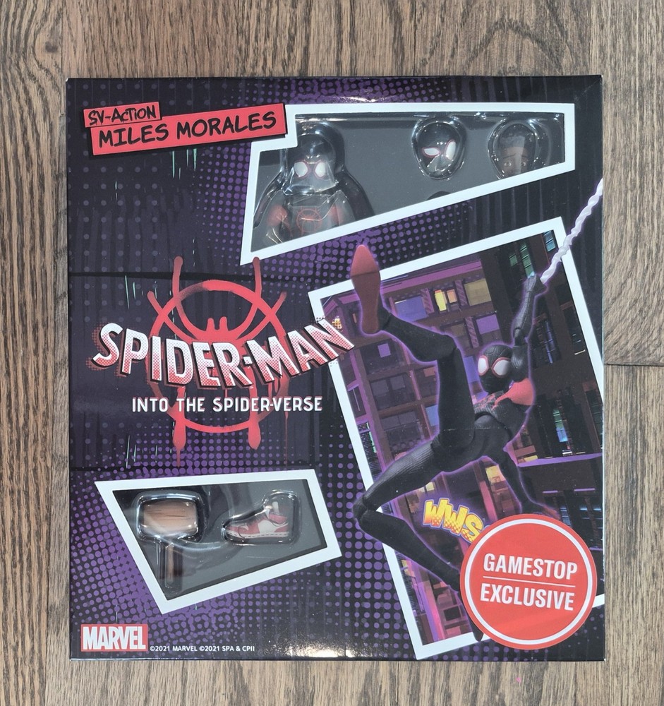 SV Action Miles Morales Spider-Man Into The Spider-verse Gamestop Exclusive New!