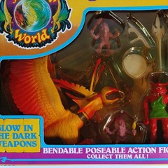 ARCO The Other World Figure Set Fighting Glowgons Bendable Posable Figures -Rare