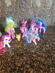 Subtract One The Pink W/yellow Hair Little Pony Lot Of 13 Now 12 & Plastic Horse