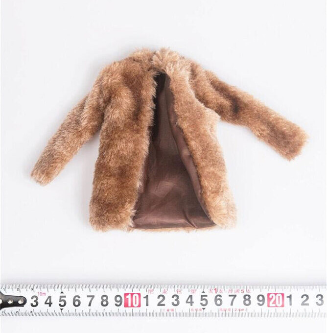 1/6 Scale Female Fur Coat Top Clothes For 12” TBL PH HOT TOYS Figure Body