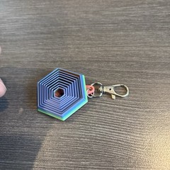 Rainbow Hexagon Fidget 3D Printed Toy For Keychains Backpacks And Purses
