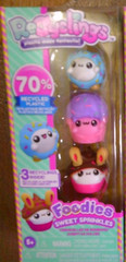 NEW 3 ct ReCyclings Mini Figures FOODIES SWEET SPRINKLES cupcake donut ice cream