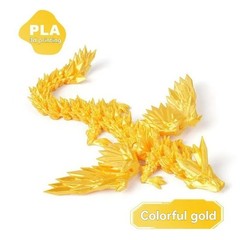 3D Printed Dragon Crystal Fully Articulated Dragon Fidget Toys Home Office Decor