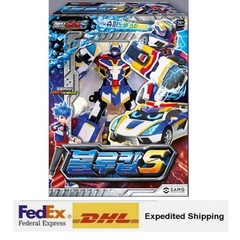 Metal Cardbot S BLUE COP S Police Car Transforming Robot Figure Car Toy+EXPRESS