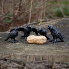 Whimsical Black Crow Figure Set | Perfect Housewarming Gift for All Ages
