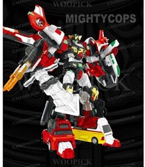 Hello Carbot The Braves MIGHTYCOPS 4-Step Transformer Robot Mighty Cops 2026