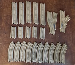 22 Thomas & Friends Trackmaster Motorized Tan Train Tracks Track Pack Lot Brown