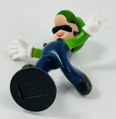 2007 Nintendo Luigi 2.5″ PVC Mini Figure Running Pose Black Base Super Mario