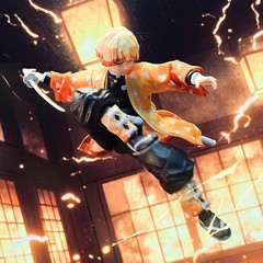 WG-R-ZEN: 1/12 wired yellow fabric robe for SHF ‌Demon Slayer Agatsuma Zenitsu