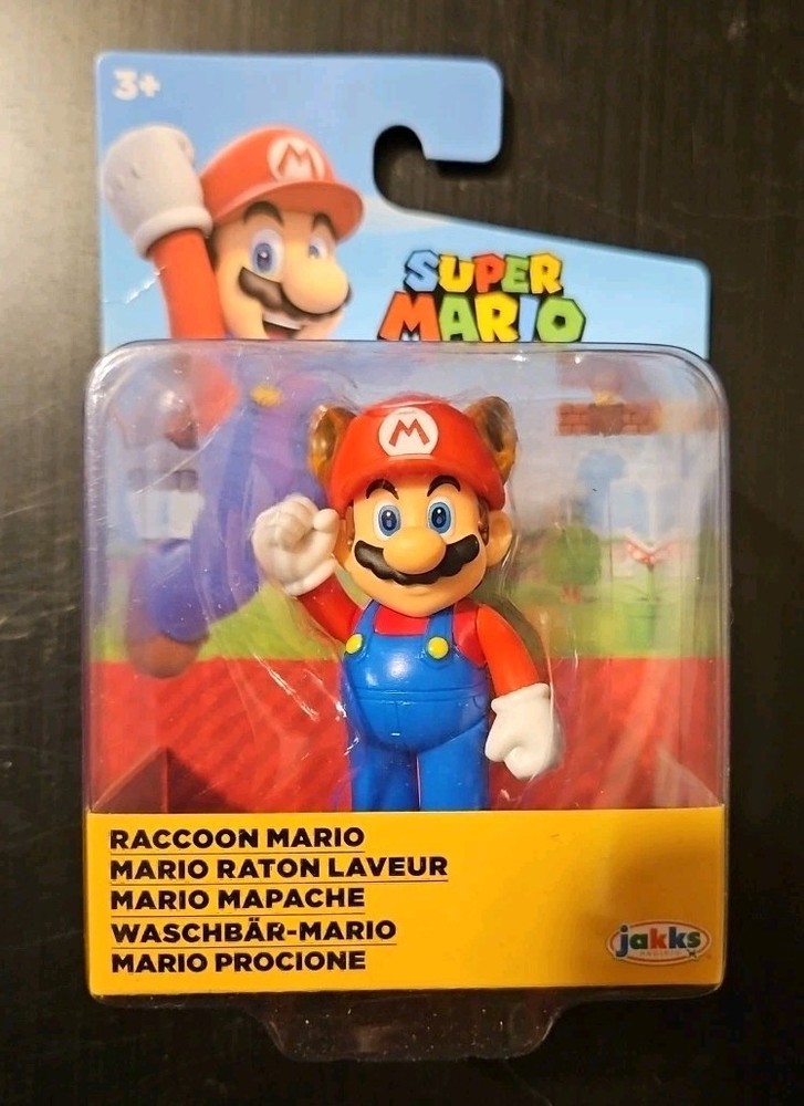 Super Mario – Raccoon Mario 2.5″ Action Figure – Jakks Pacific – Brand New