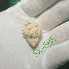 Unpainted 1/12 Sung Jin-Woo Male Head Carving For 6″ Romankey VTOYS SHF Figure