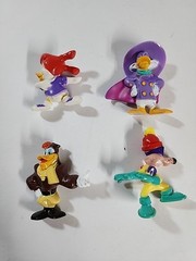 DARKWING DUCK Figurine Lot 1992 Kellogg’s Disney PVC Figures Mail In Set Of 4