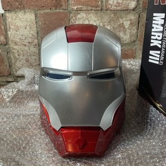 Iron Man Mark VII Headgear 1:1 Helmet LED Eyes Silver CG7248 Wearable New in Box