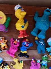 Large Mixed Lot of Plastic Rubber Vinyl Barney Sesame Street TV Character Play