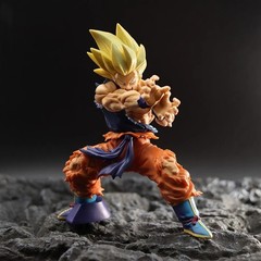 Dragon Ball Z Goku Action Figure Battle Damaged Super Saiyan Anime Model Toy