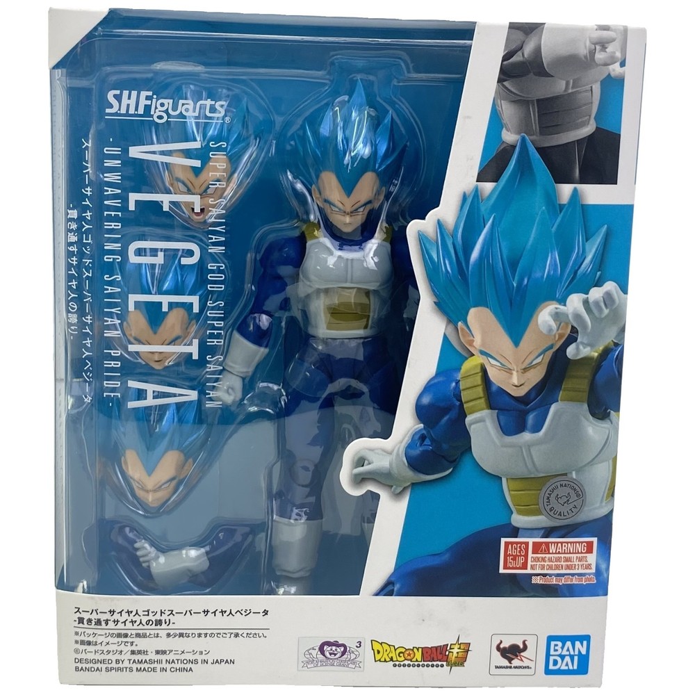 SH Figuarts Dragonball Z Super Saiyan God Vegeta Unwavering Pride Figure Bandai