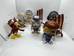 Fgteev Mixed Lot x8 Toys Figures Duddy Bacon Meggz Gurkey Turkey Jenkins Funnel
