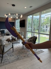 Demon Hunters Mira Spear Gokdo | 3D Printed Purple Gold Cosplay Prop Collectible