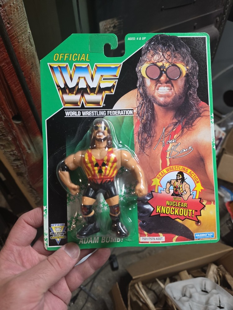 Adam Bomb Green Card Series 11 WWF Wrestling 1994 Hasbro Figure NEW SEALED
