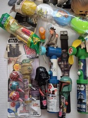 Star Wars Mixed Lot of Toys action figures, PEZ Funko Lightsabers McDonald’s