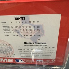 New Starting Line Up Baseball Freeze Frame Nolan Ryan Collector Plastic Case