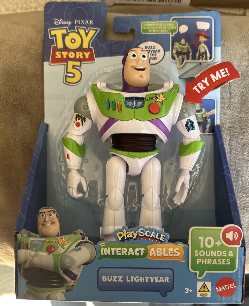 Mattel PlayScale Interactables Buzz Lightyear Toy Story 5 Action Figure Sounds