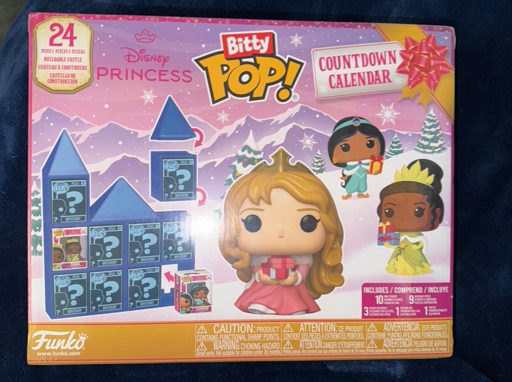 Retired Funko Disney Princess Bitty Pop Countdown Advent Calendar 24 Pc Sealed