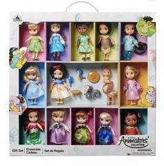 VIRAL 13pc Disney PRINCESS Animators Collection 5” Mini DOLLS Gift Set NEW HTF
