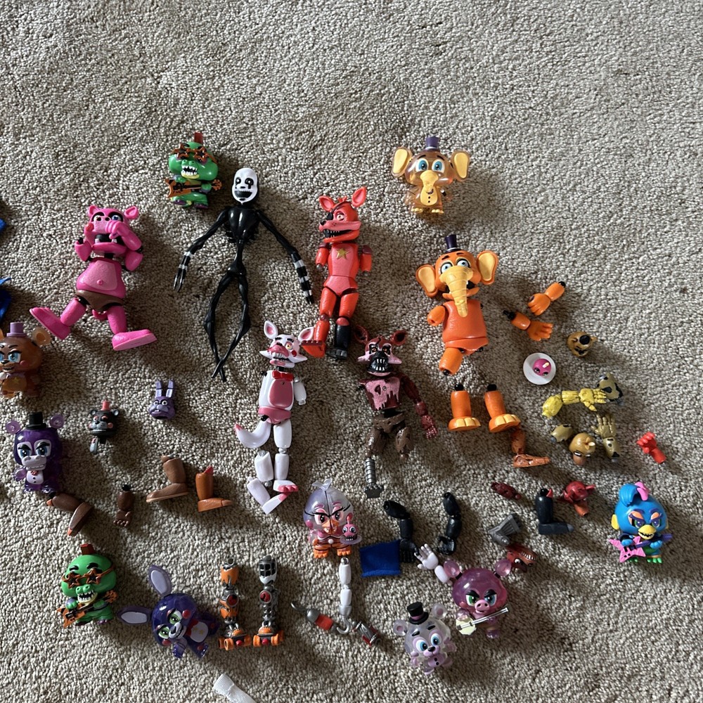 FNAF Funko Action Figure Lot For Parts Marionette Foxy Pigpatch Orville Mixed