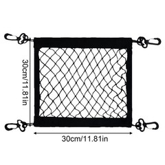 Motorcycle Cargo Net Polyester High Elastic Cargo Net with 4 Adjustable Hooks