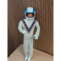VTG 1972 Ideal Evel Knievel Stunt Cycle Doll Figure W/ Helmet & Suit 7″ Collect