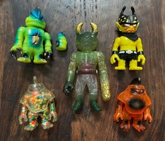 RealxHead and Uamou Lot of 5 Sofubi Figures RXH Real Head Made in Japan