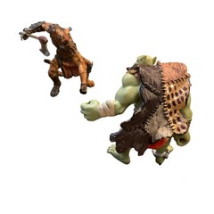 Papo Fantasy Action Figures Tiger Mutant Axe Troll Orc Wahar Ogre 2002 Medieval