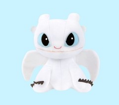 How To Train Your Dragon 3 Toothless Light Fury Plush Doll Sitting 7″ FREE SHIP