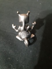Vintage Tomy Pokemon Silver Metallic Mewtwo Figure