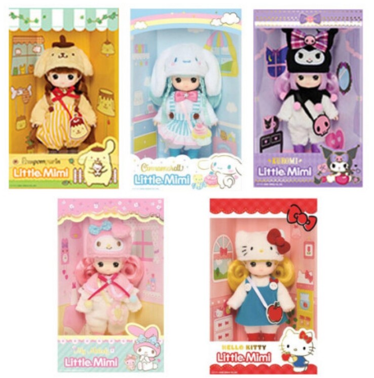 Sanrio X Little Mimi 5 Characters Doll Figure Officially licensed
