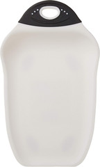 Chop & Scoop Cutting Board, Small 6.5 by 10.5 Inches, White with Black Handle