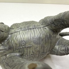Realistic Elephant Action Figure Toy Safari Zoo Animal Gray Plastic Tusk Figure