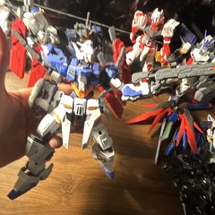 Bandai Gundam Poseable Robot Action Figure Multicolor Plastic w/ Gun