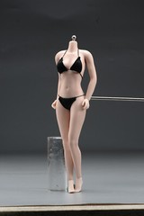 US 1/6 Female Mid Bust Pale Skin Flexible Seamless Body 12in Action Figure Doll