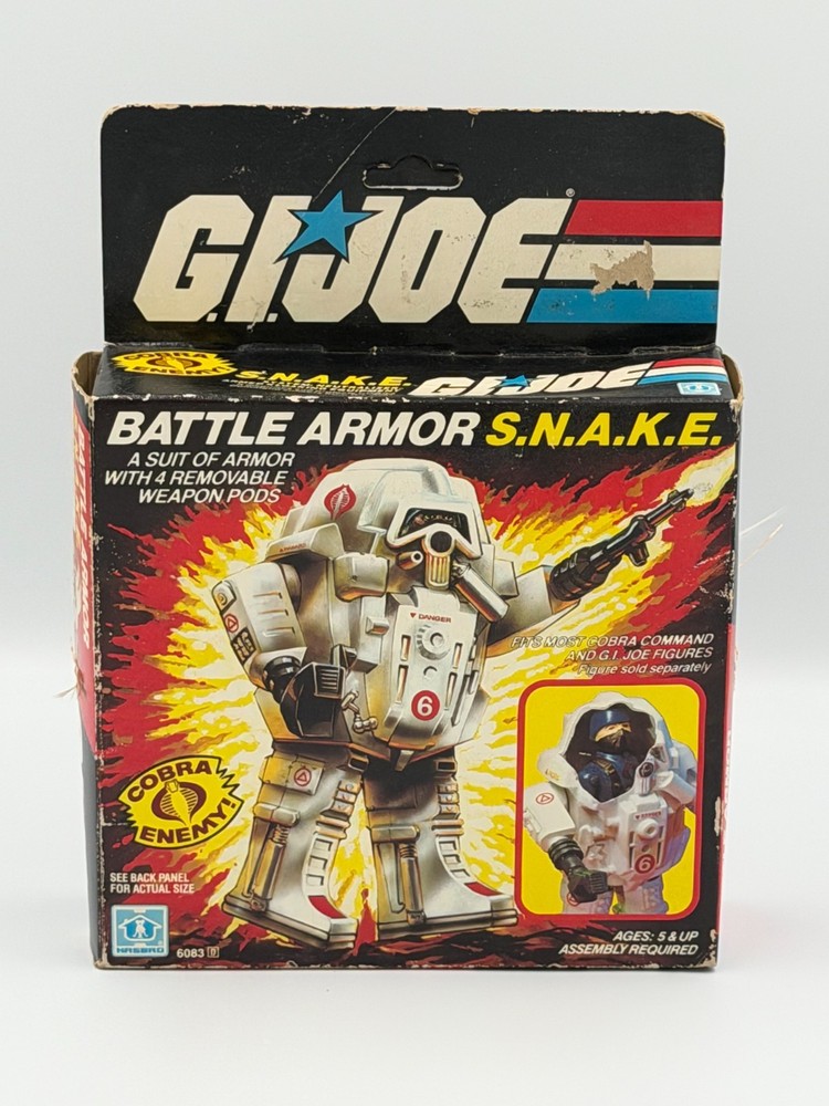 1983 VINTAGE G.I. JOE BATTLE ARMOR S.N.A.K.E WITH SEALED BOX ACTION FIGURE