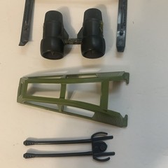 GI Joe Sky Hawk & Cobra Fang Parts Skids Rotor Blades Canopy Guns Engine